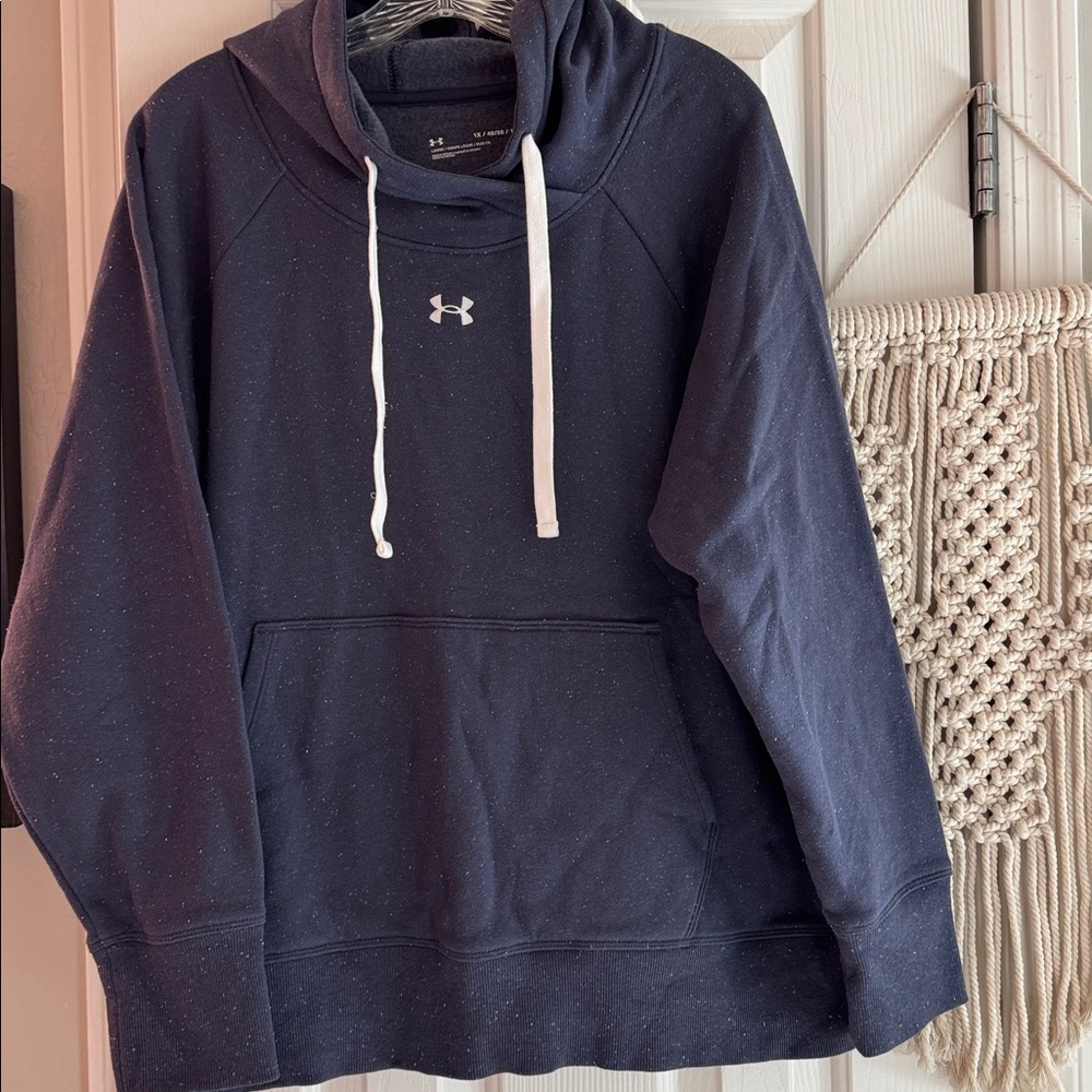 NEW Under Armour Sweatshirt - hood, logo, purple galaxy